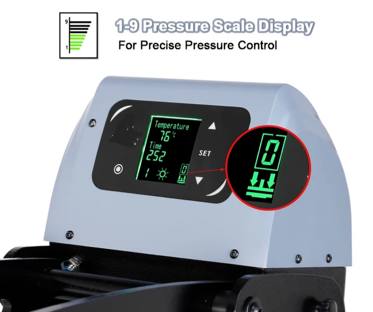 Cascadia Pro Heat Press- Gray | Flat Press with Hybrid Auto-Open | Drop Shipped