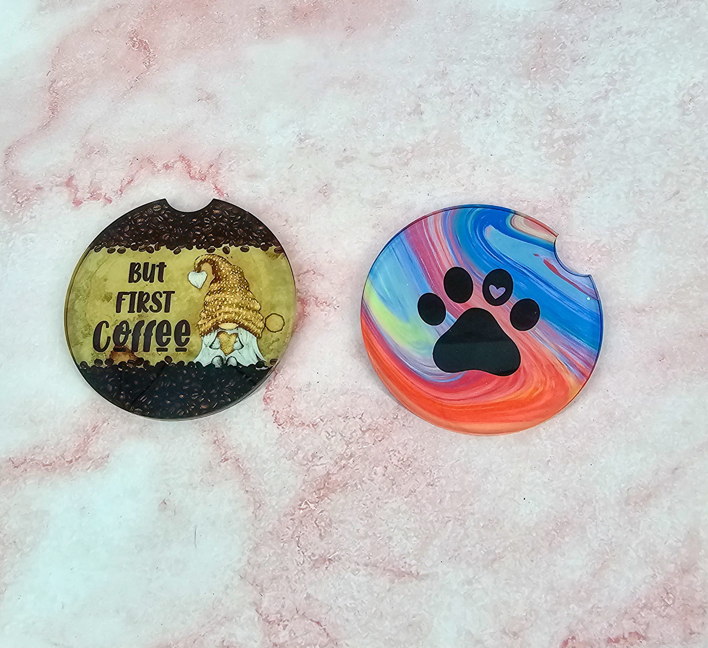 Car Coaster | Glitter Sublimation Acrylic | 2 Pack *Made to Order*