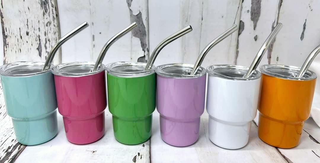 3oz Shot Glass 6 Pack | Mixed Colors or All White | Sublimation