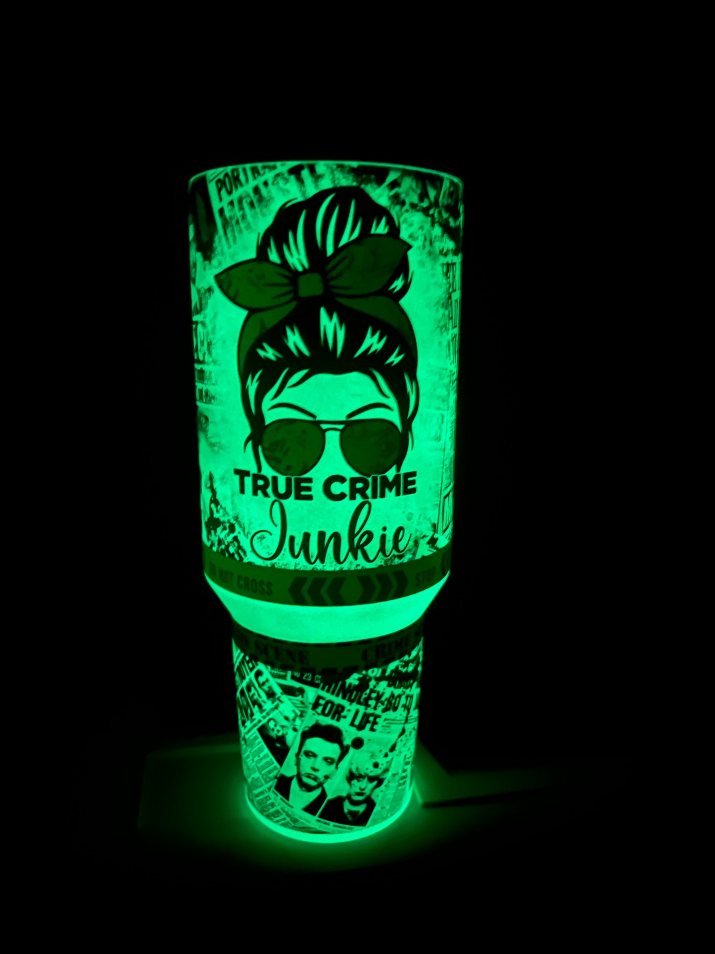 40oz Glow in the Dark Jumbo Tumbler | Removable Handle | Sublimation | Ships from TN
