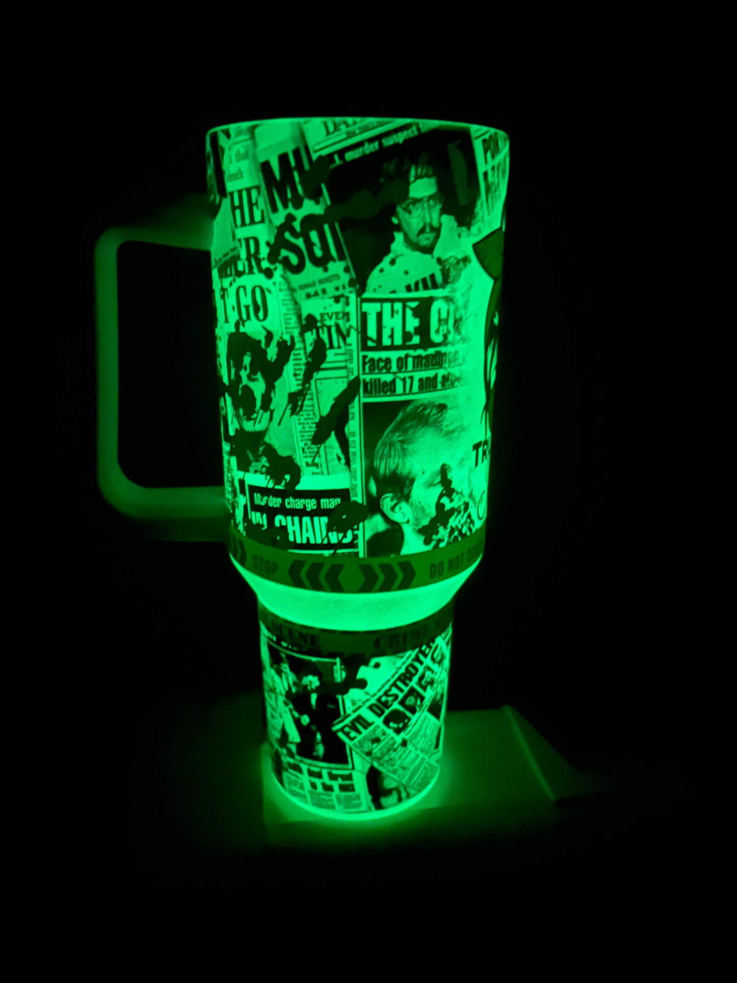 40oz Glow in the Dark Jumbo Tumbler | Removable Handle | Sublimation | Ships from TN