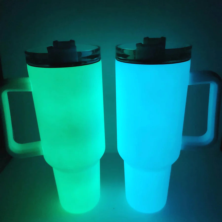 40oz Glow in the Dark Jumbo Tumbler | Removable Handle | Sublimation | Ships from TN