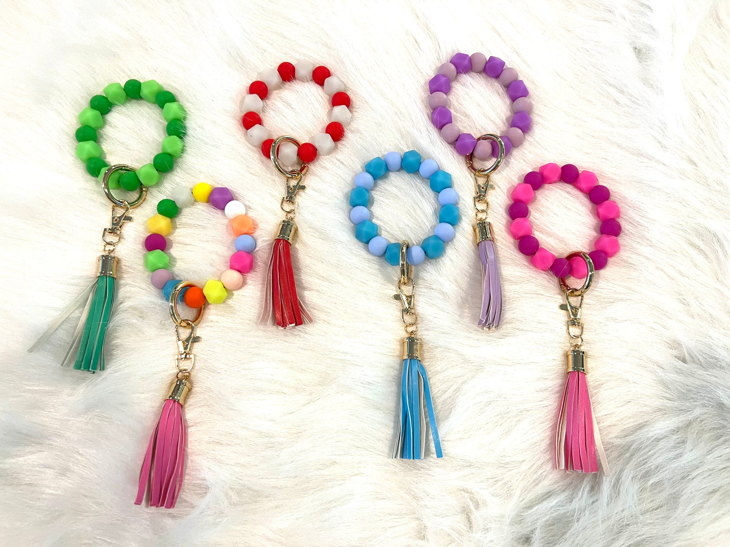 Bead Bracelet and Dangle MAMA Keychain | Sublimation Disc | Ships from TN