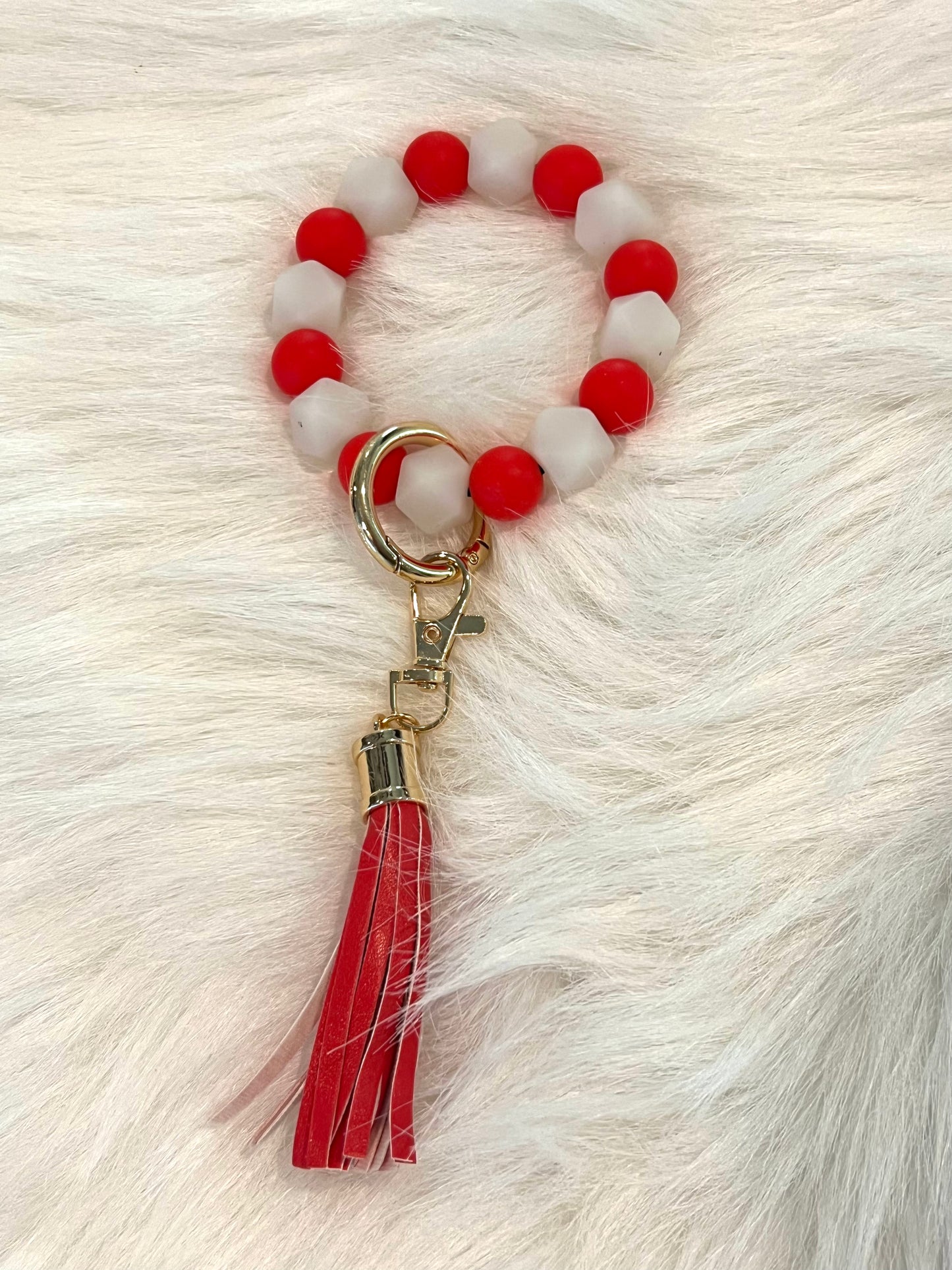 Bead Bracelet and Dangle MAMA Keychain | Sublimation Disc | Ships from TN