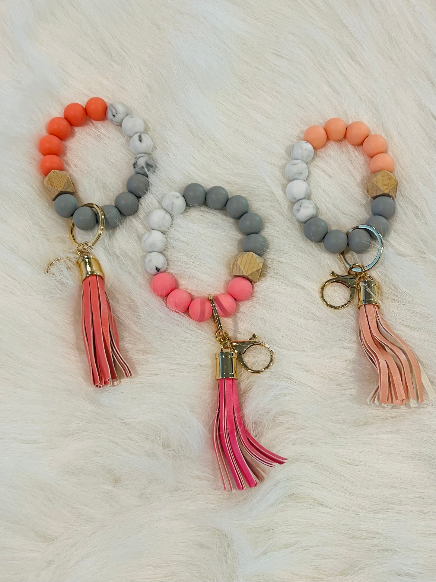 Bead Bracelet and Dangle MAMA Keychain | Sublimation Disc | Ships from TN