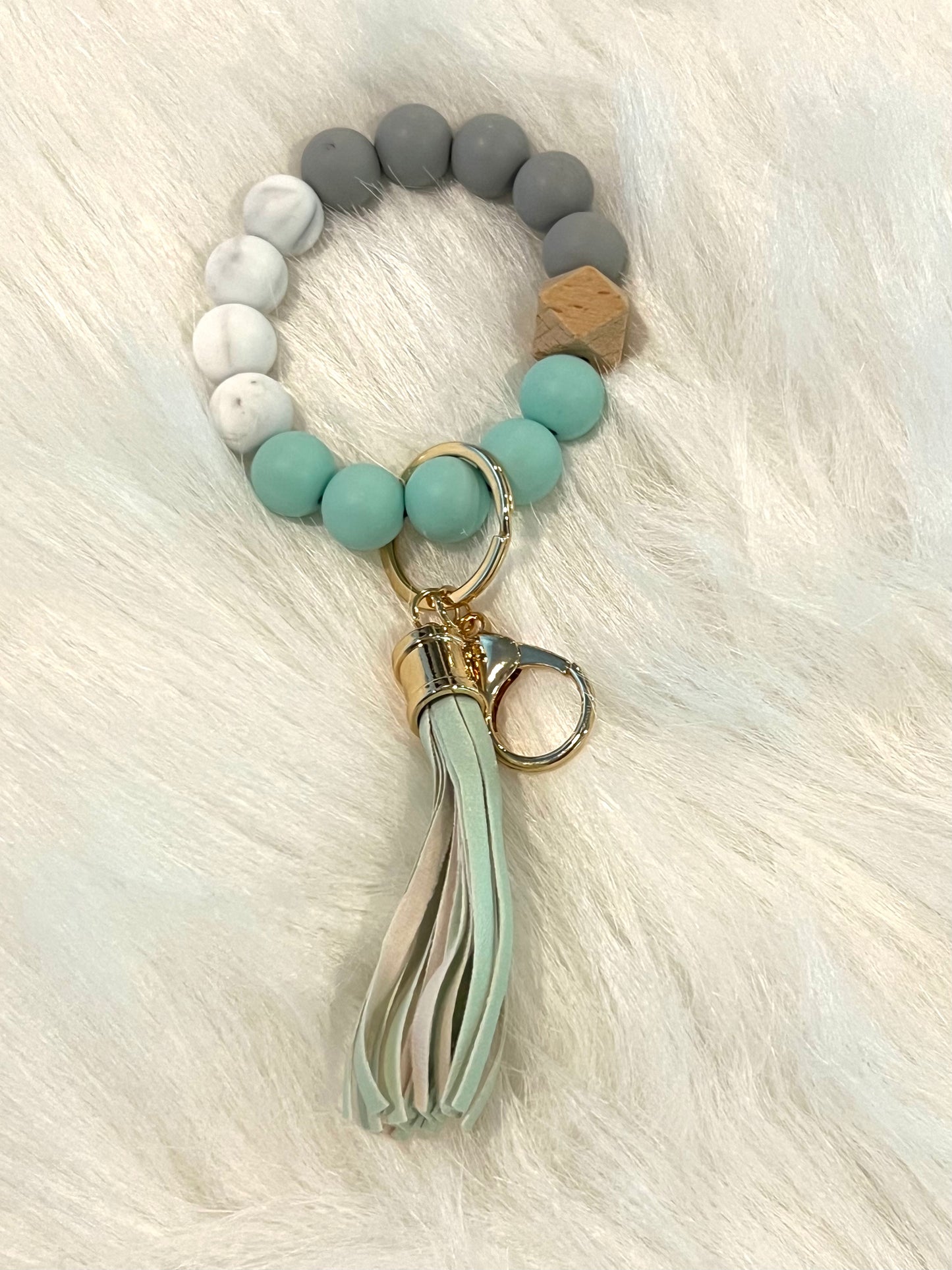 Bead Bracelet and Dangle MAMA Keychain | Sublimation Disc | Ships from TN