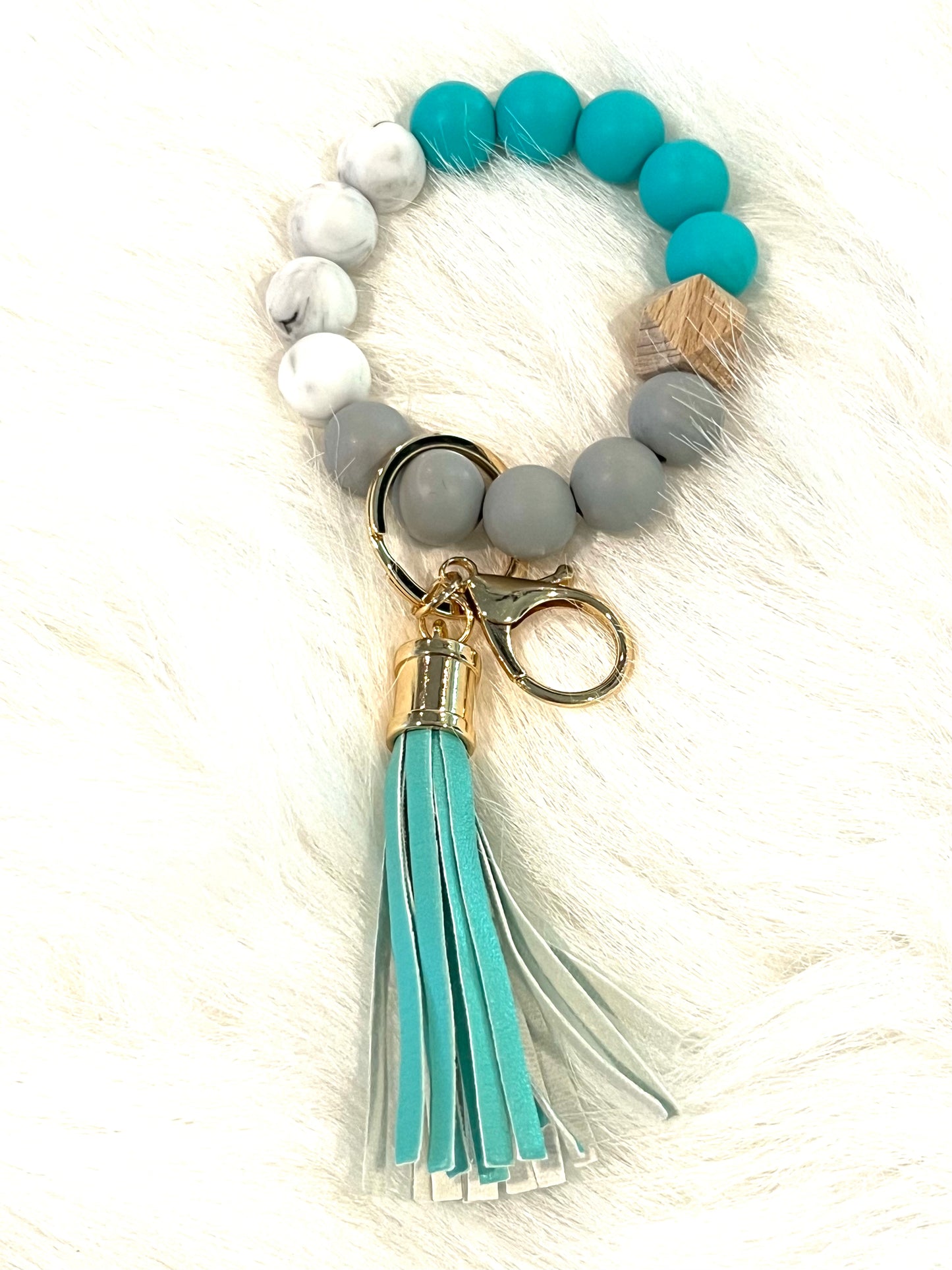 Bead Bracelet and Dangle MAMA Keychain | Sublimation Disc | Ships from TN