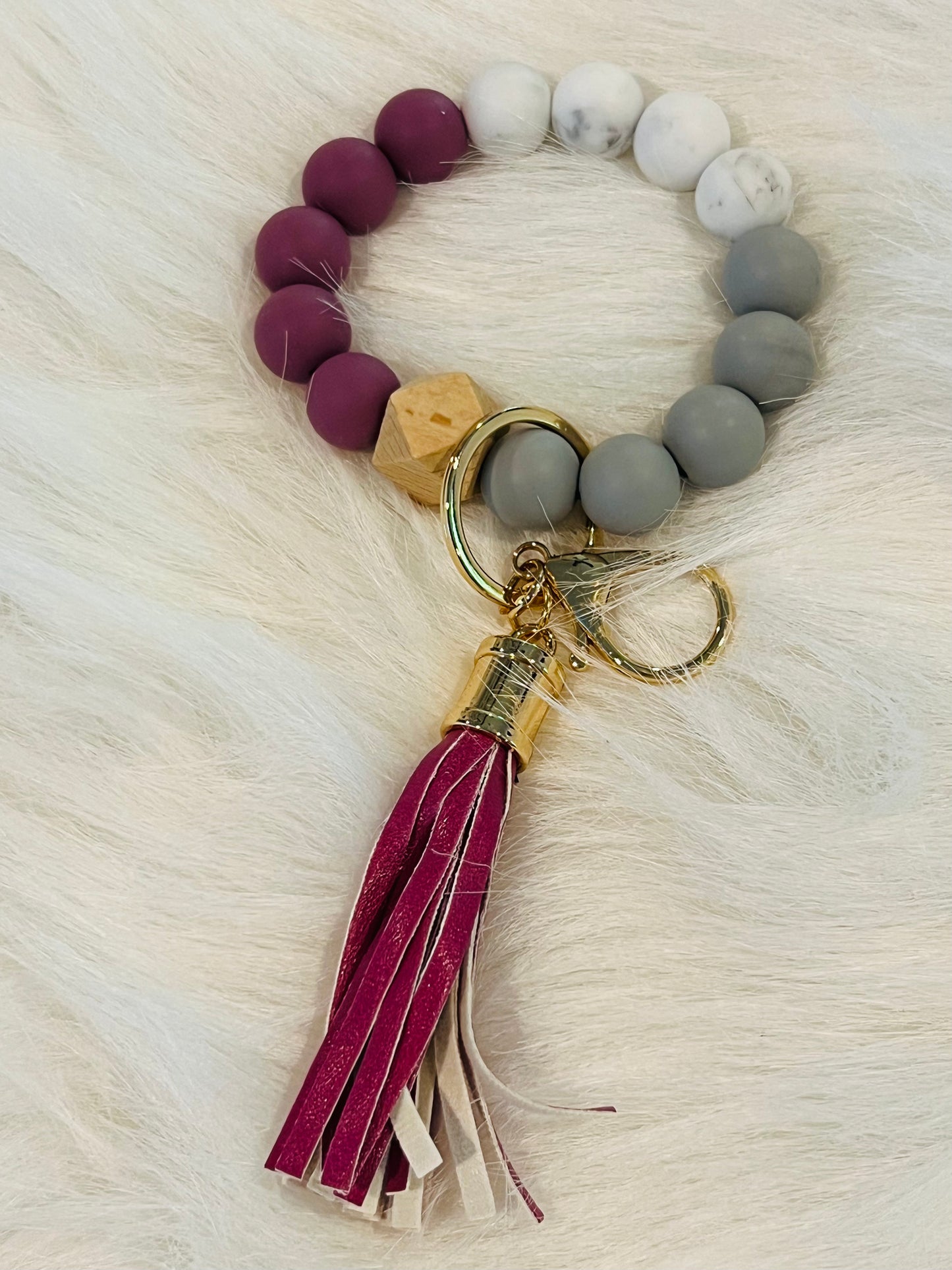 Bead Bracelet and Dangle MAMA Keychain | Sublimation Disc | Ships from TN