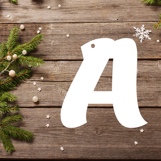 Alphabet Letter | Christmas Ornament | Single Layer | Sublimation MDF *Made to Order*