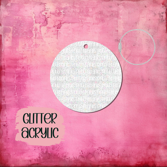 Glitter Acrylic Bag Tag | Sublimation | *Made to Order*