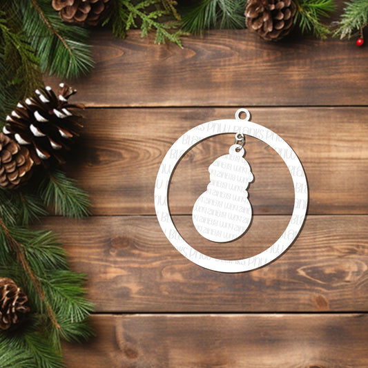Dangle Ornament - Snowman | Christmas Ornament | Sublimation MDF *Made to Order*