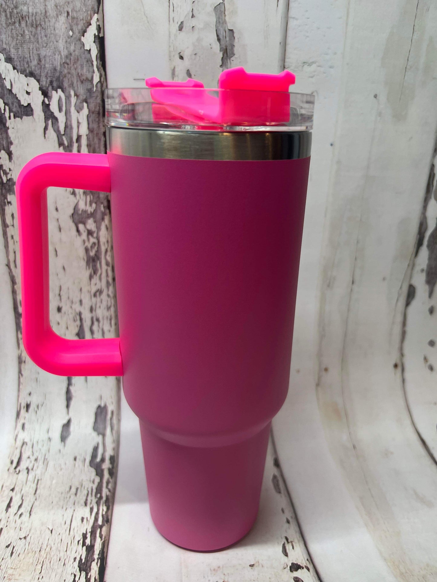 40oz Powder Coated Jumbo Tumbler | Removable Handle | NOT Sublimation | Ships from TN