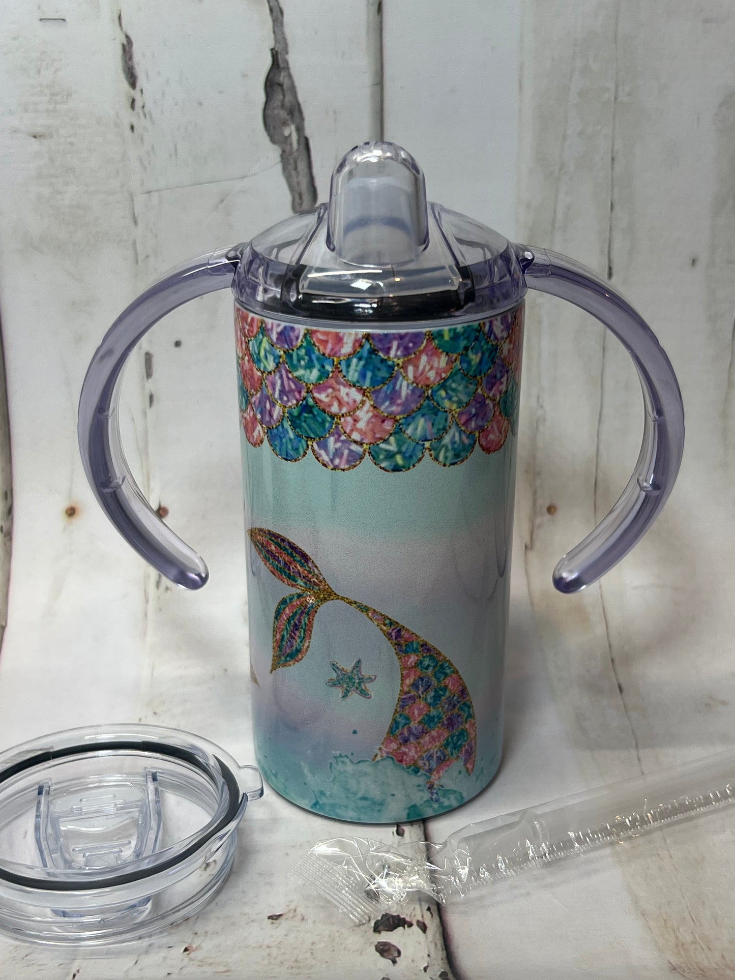 12oz Seamless Glossy and Shimmer Sippy Cup 2-in-1 | Sublimation | Ships from TN