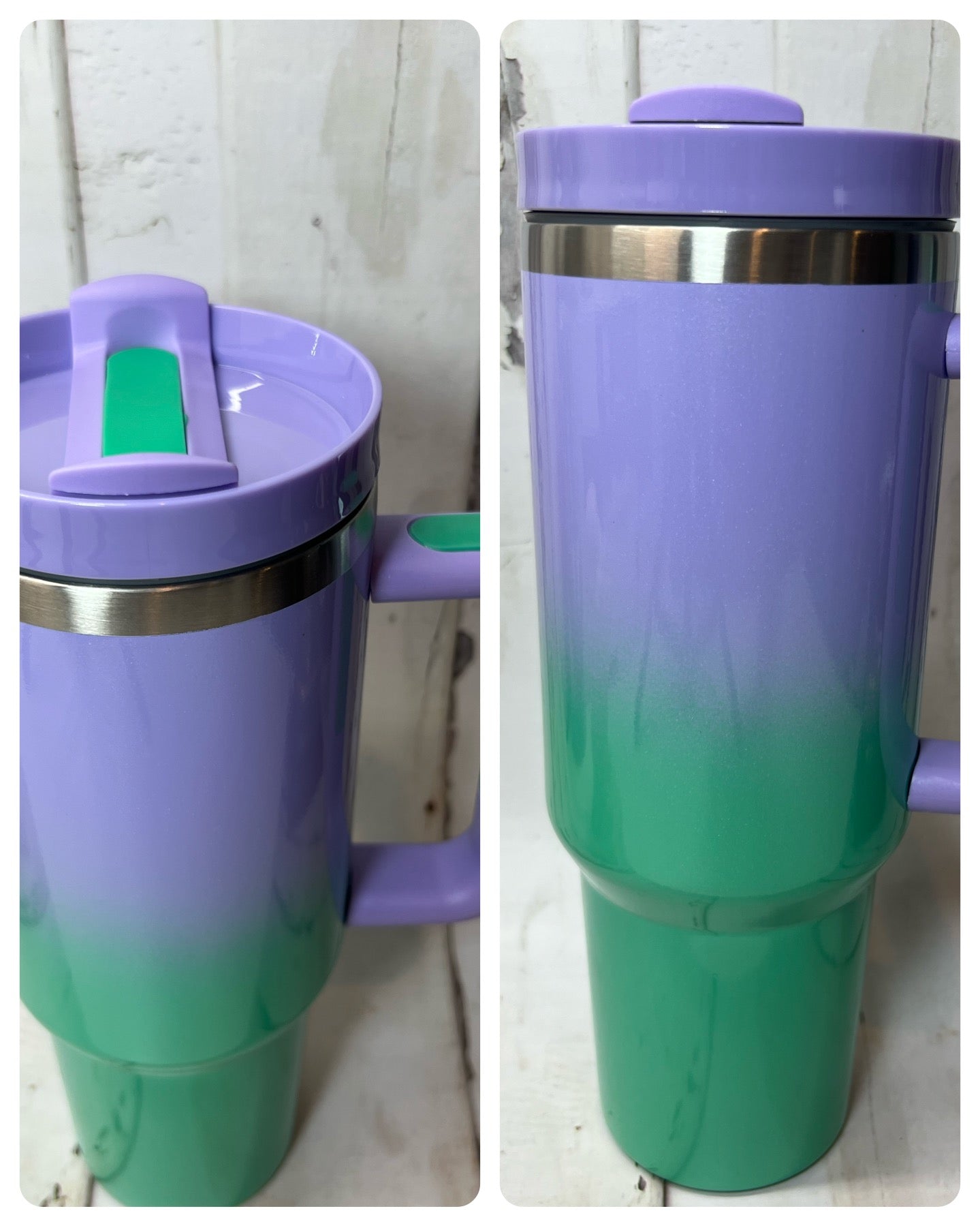 40oz Powder Coated Jumbo Tumbler | Removable Handle | NOT Sublimation | Ships from TN