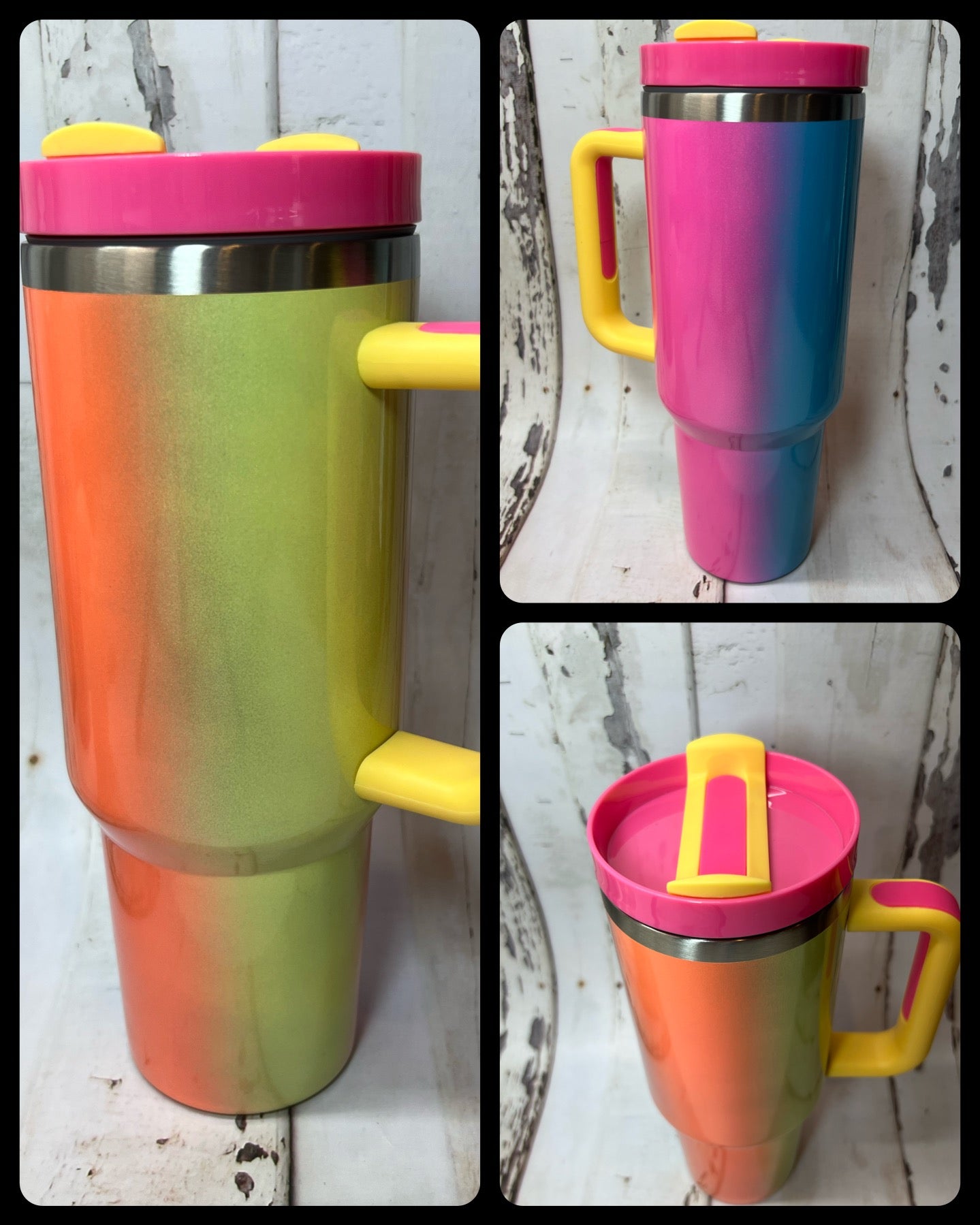40oz Powder Coated Jumbo Tumbler | Removable Handle | NOT Sublimation | Ships from TN