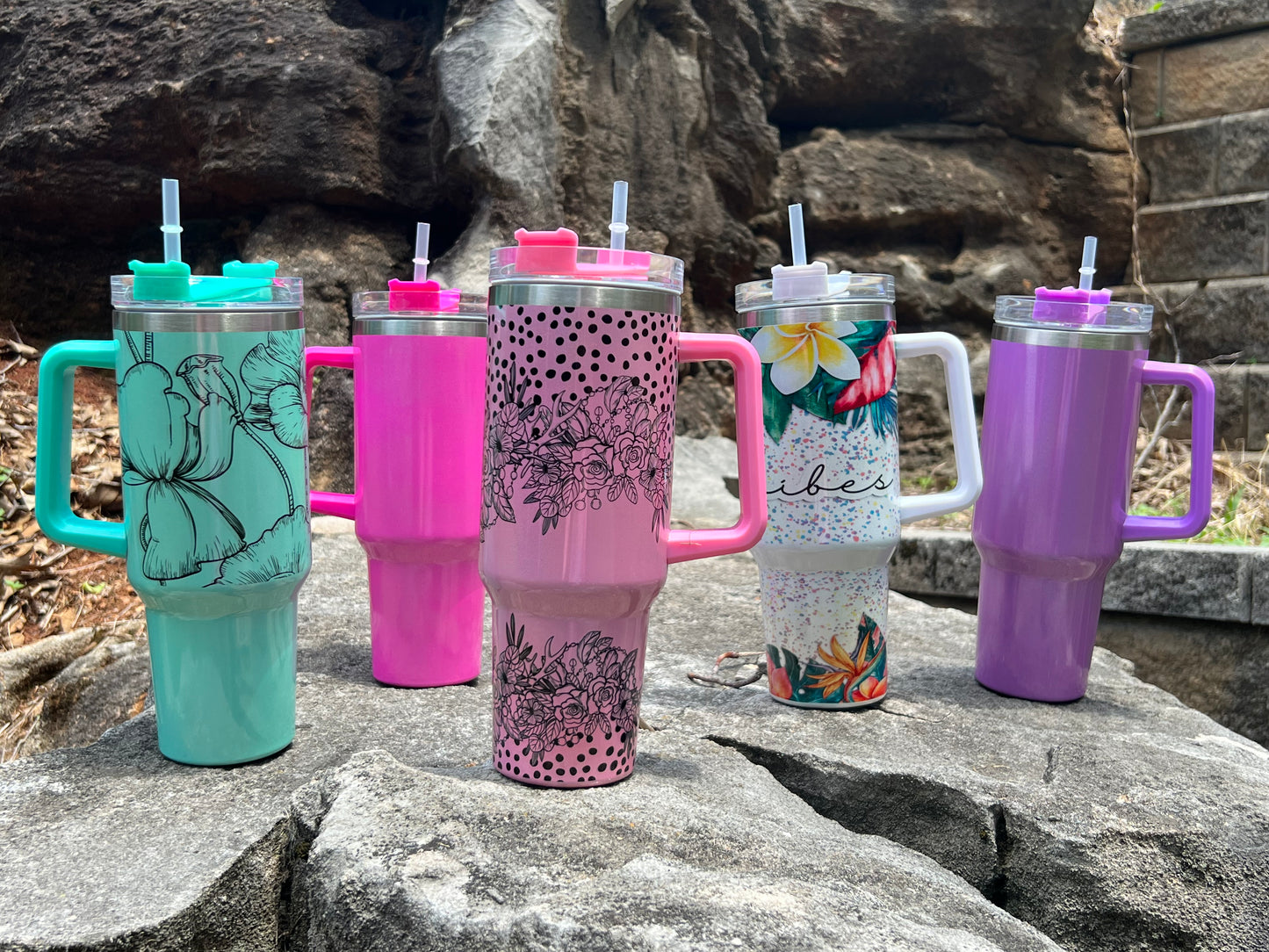 40oz Shimmer Jumbo Tumbler | Removable Handle | Sublimation