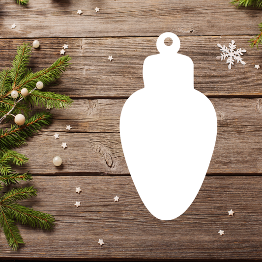 Lightbulb | Christmas Ornament | Single Layer | Sublimation MDF *Made to Order*