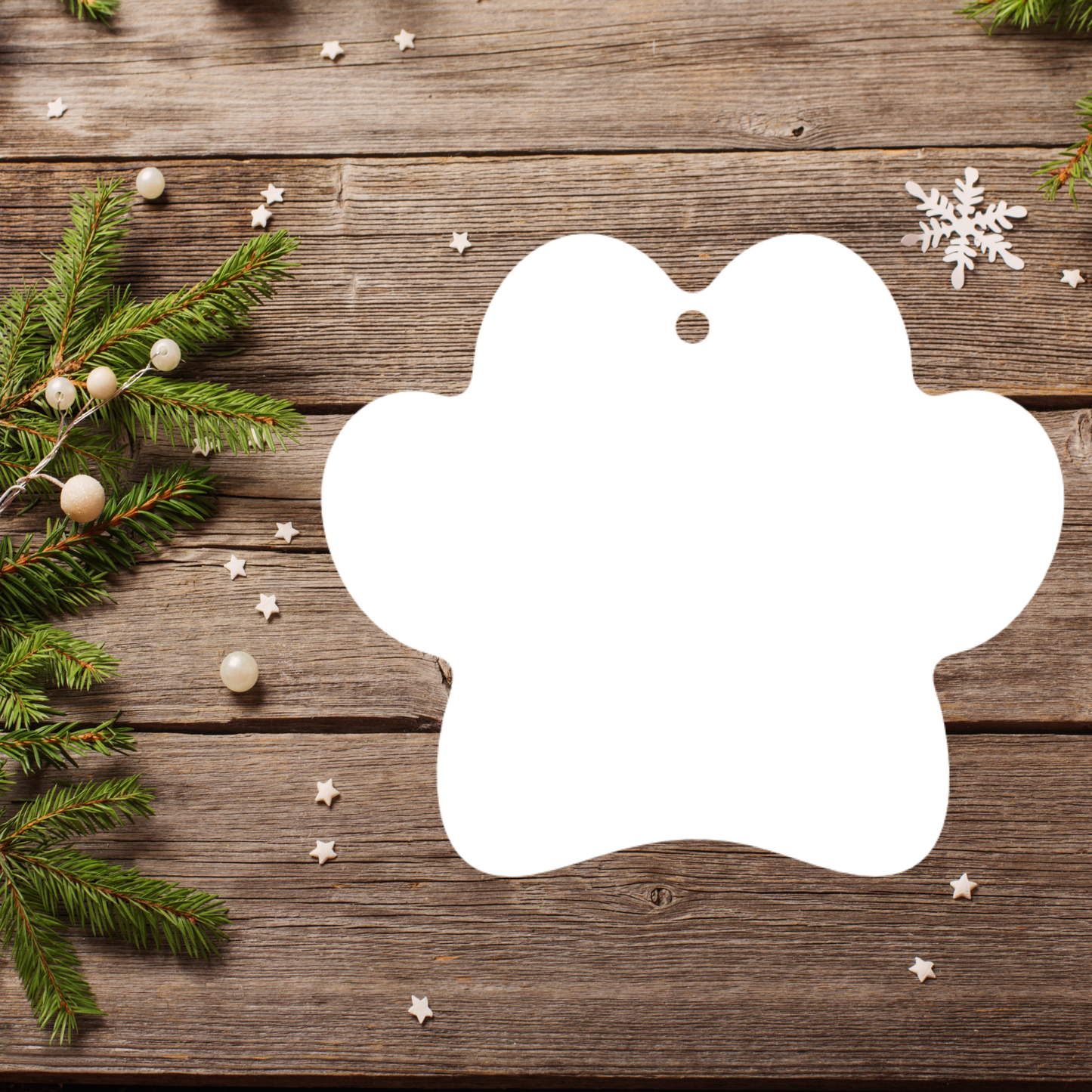 Paw | Christmas Ornament | Single Layer | Sublimation MDF *Made to Order*