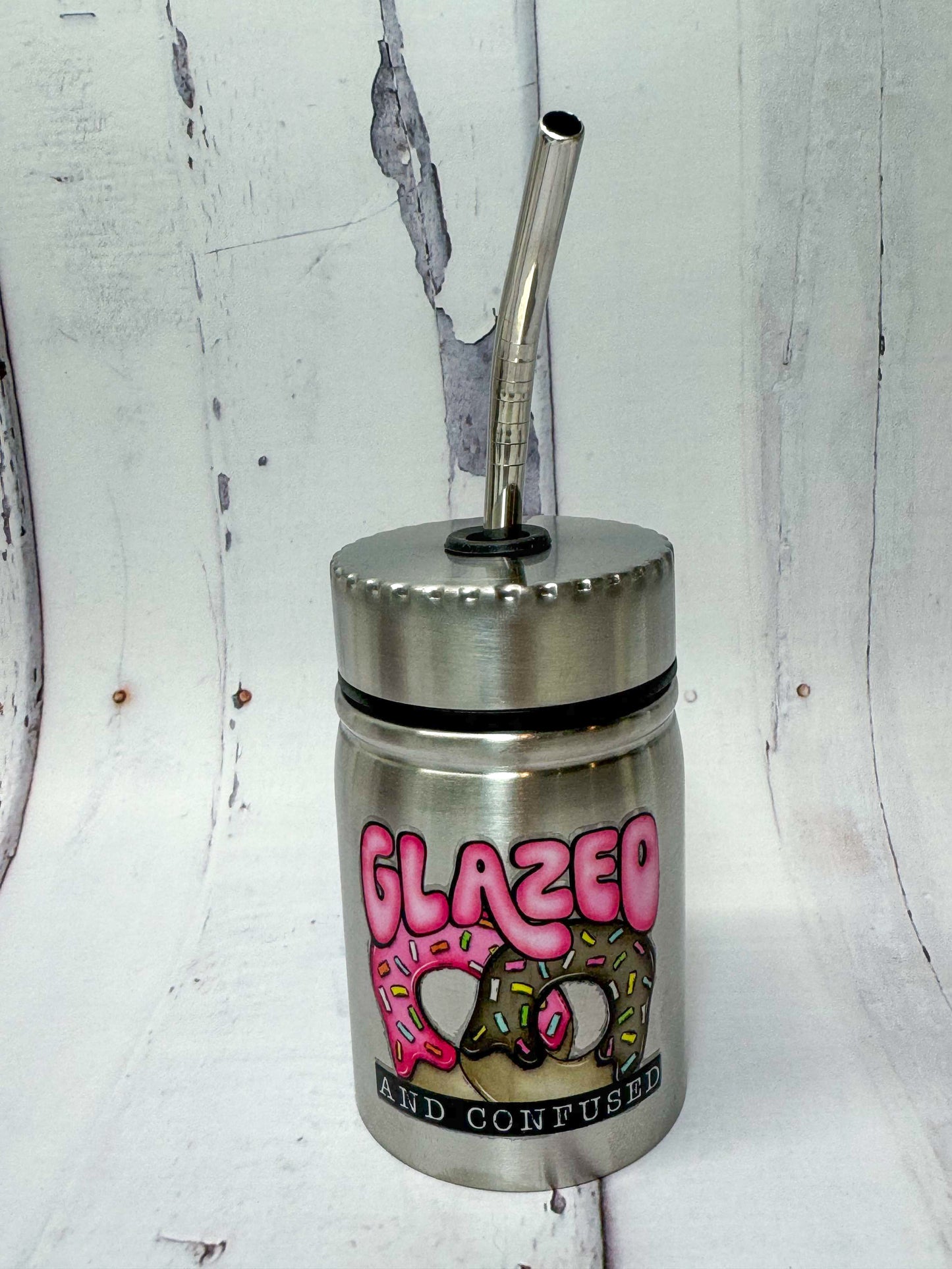 4oz Mini Mason Jar | Edgy Tumbler | White or Stainless Steel | Sublimation (White only)