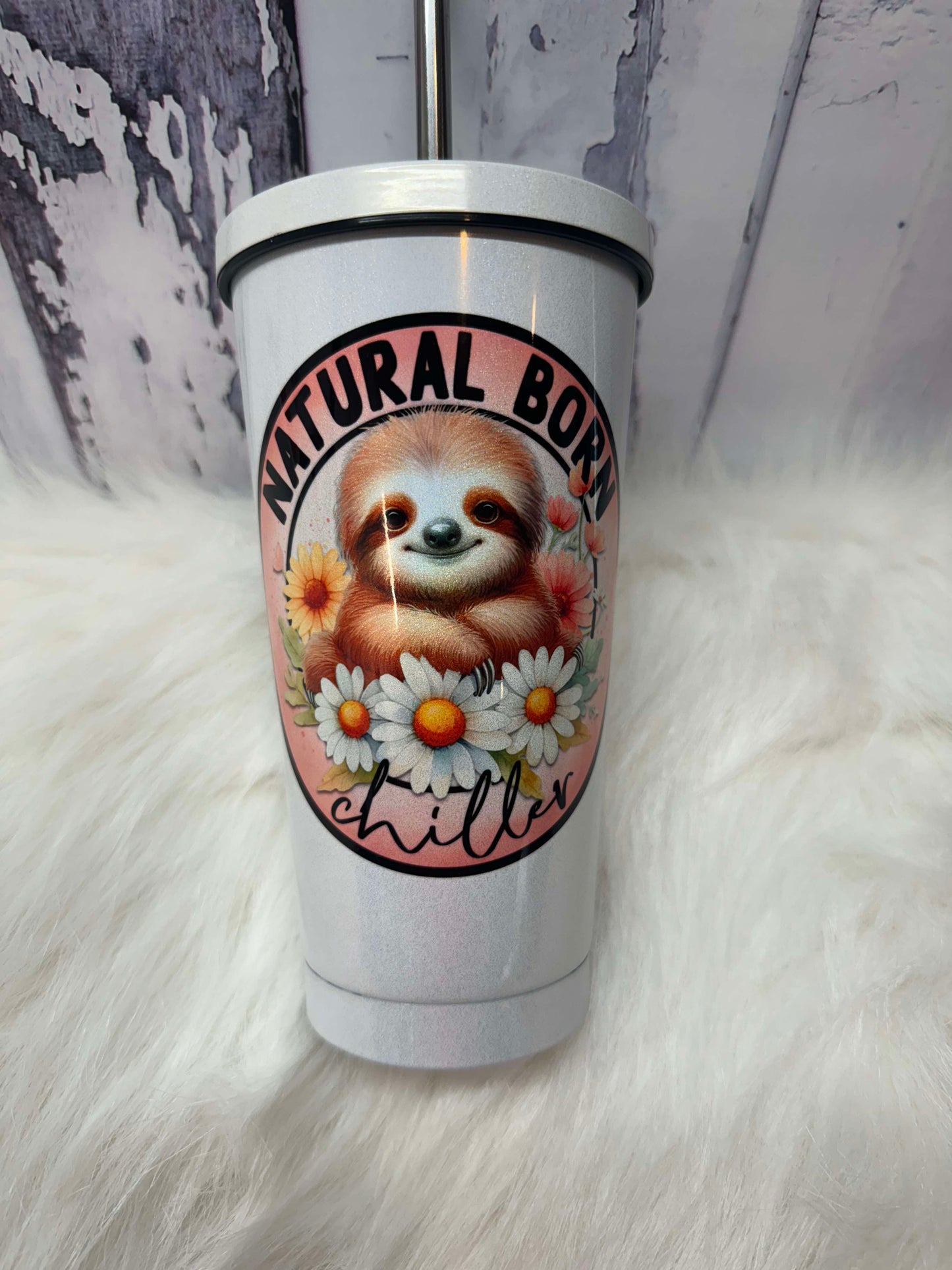 16oz White Sparkler Straw Tumbler | Sublimation | Volume Pricing