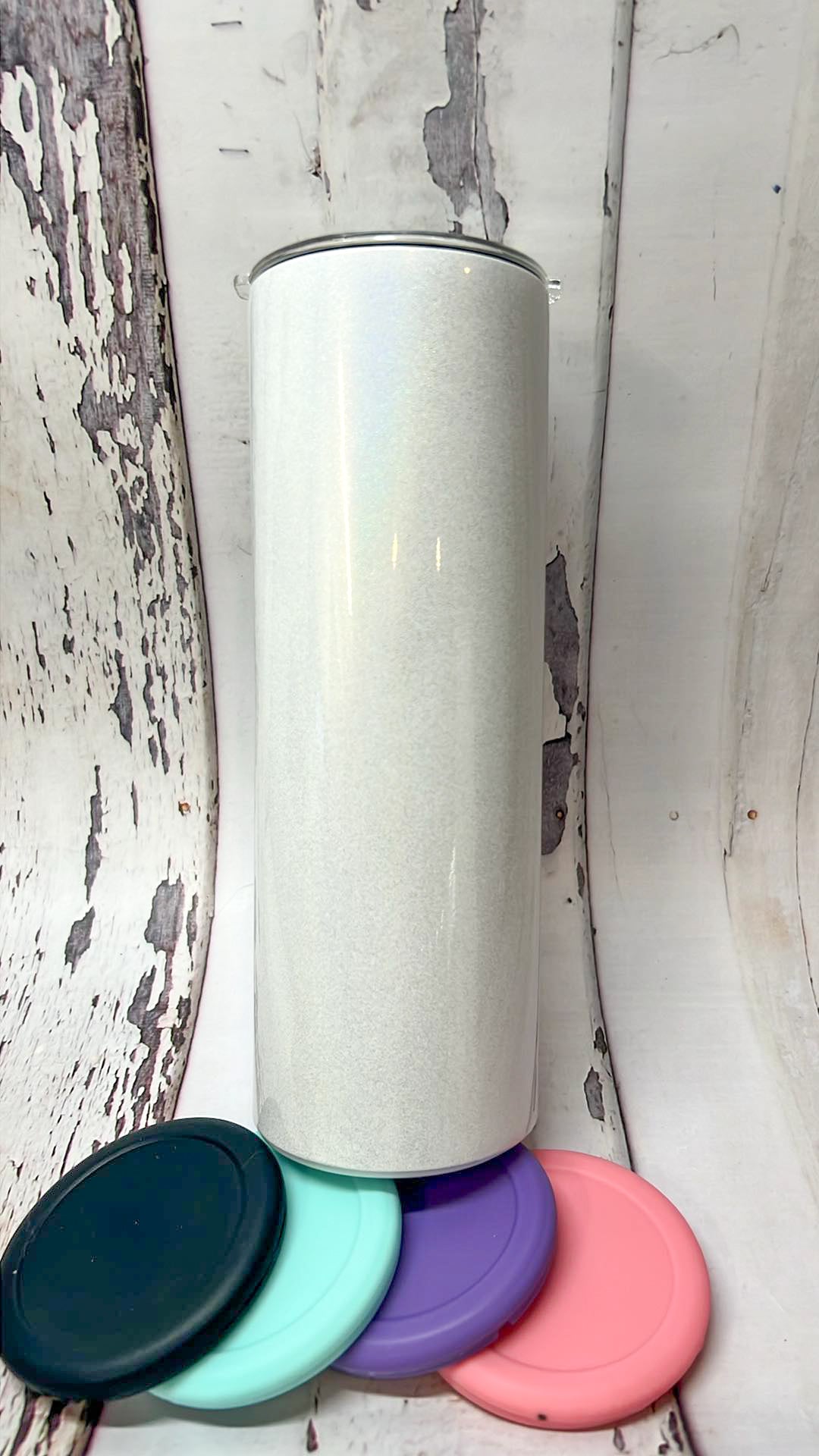 20oz Edgy Tumbler® 2.0 Shimmer | Flat Bottom with Silicone Inserts | Premium Sublimation Coating | Volume Pricing | Patent Pending