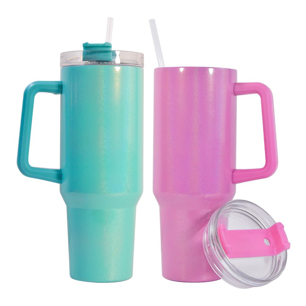 40oz Shimmer Jumbo Tumbler | Removable Handle | Sublimation