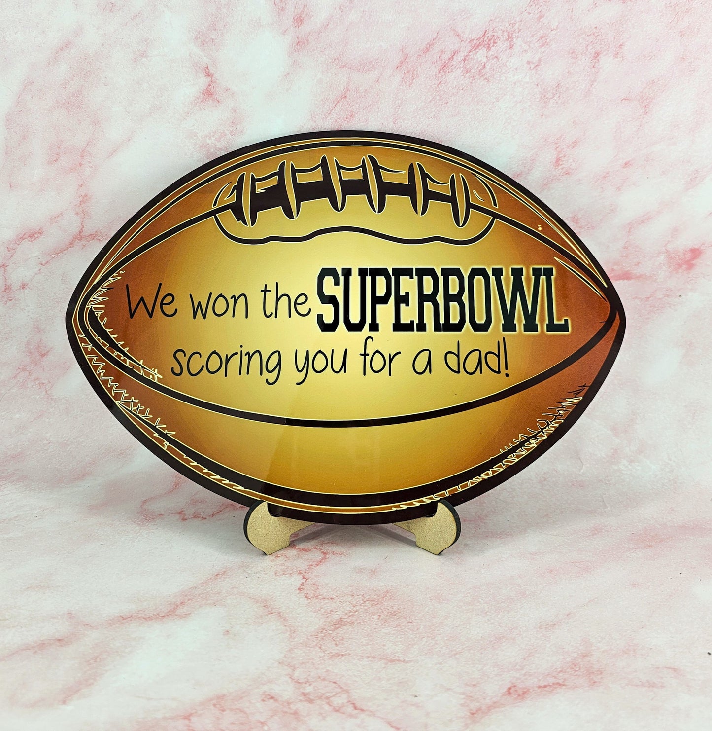 Football Shape Sign | Single Layer | Sublimation MDF *Made to Order*