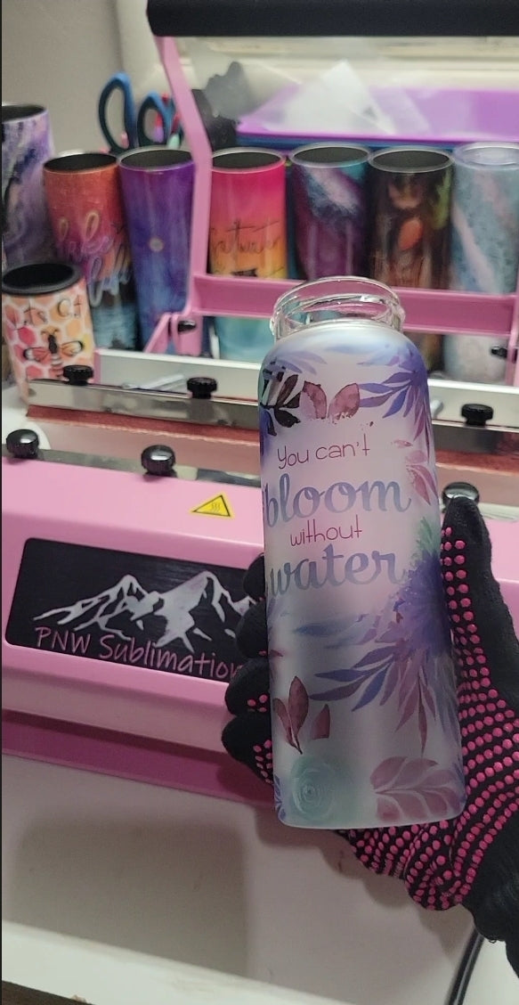 18oz Frosted Glass Bottle | Sublimation | Clearance