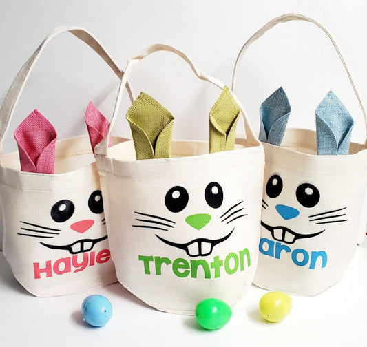 Easter Baskets | Pink, Green, Blue | Sublimation Linen