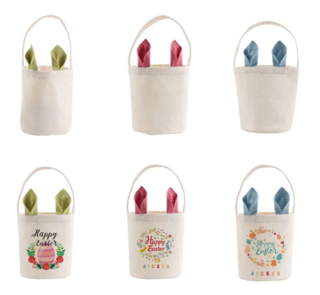 Easter Baskets | Pink, Green, Blue | Sublimation Linen