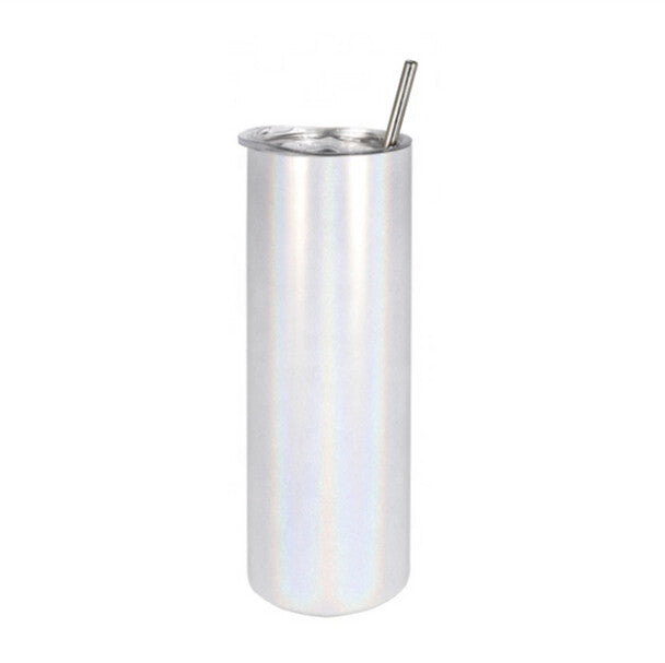 30oz White Sparkler Tumbler | Skinny | Sublimation | Volume Pricing
