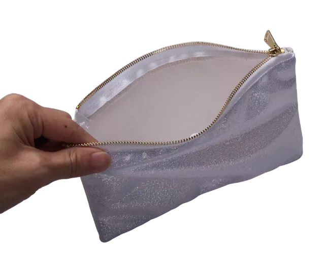Glitter Cosmetic Bag for Sublimation - White Only