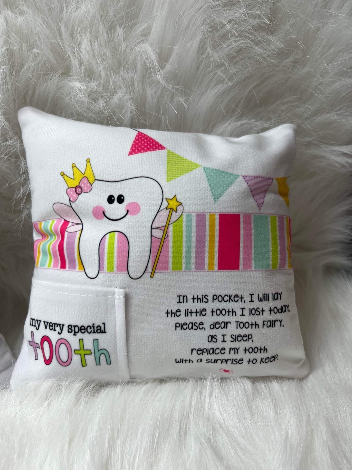 Fleece Mini Pocket Pillow Case | Tooth Fairy Pillow Case | 5 Pack | Sublimation