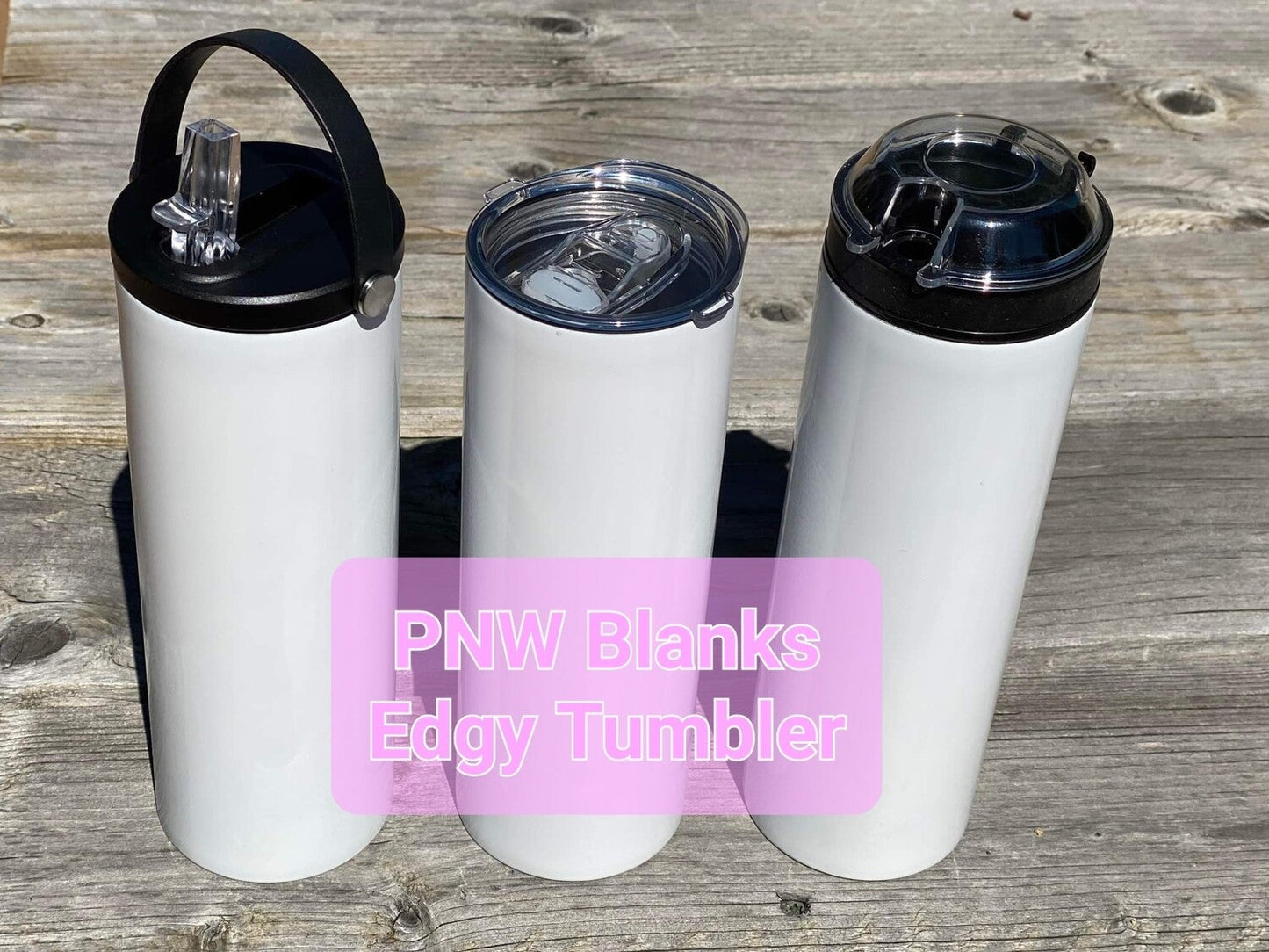15oz Edgy Tumbler® | Flat Bottom Skinny | Sublimation | Volume Pricing | Patent Pending