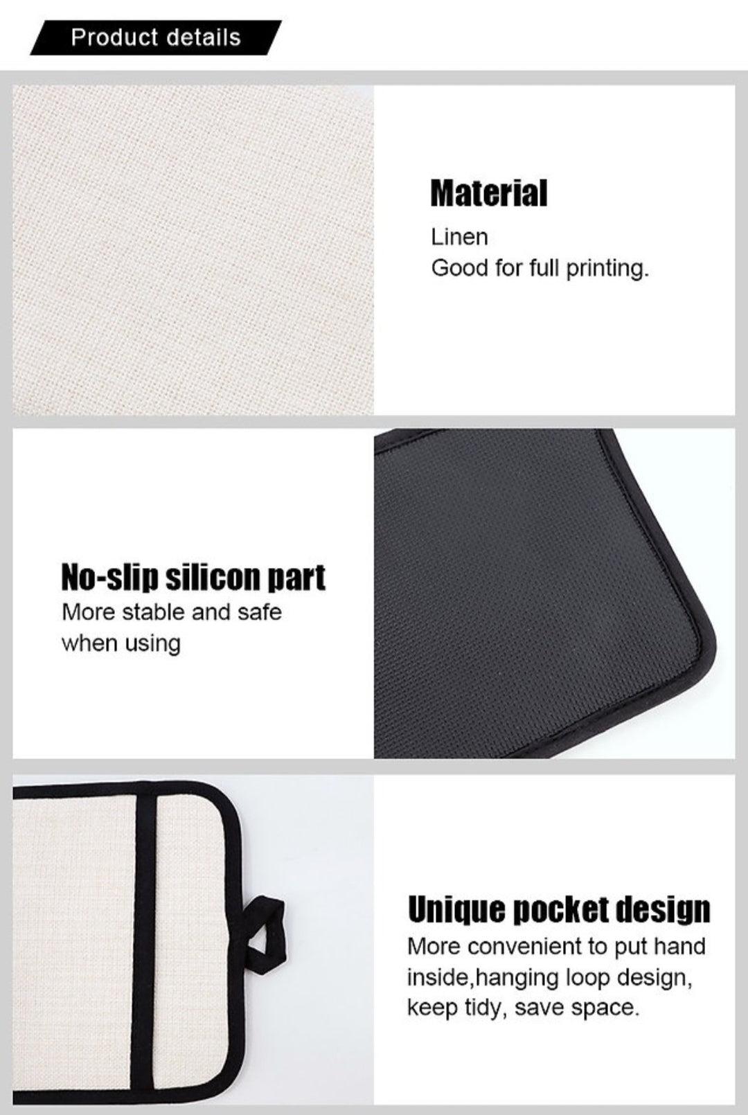 Pot Holder | Sublimation Linen