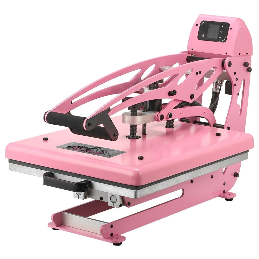 Cascadia Pro Heat Press | Flat Press with Hybrid Auto-Open | Pink