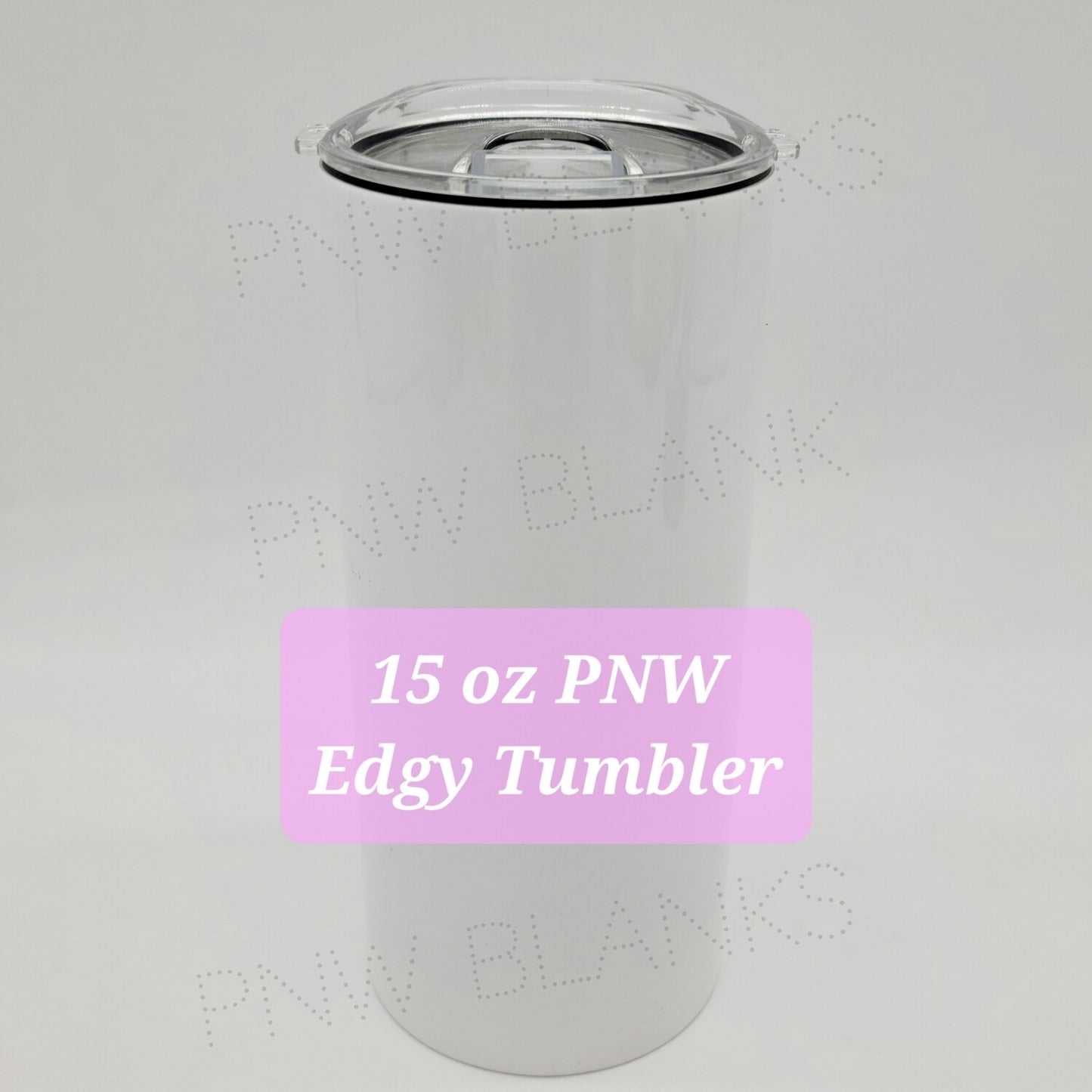 15oz Edgy Tumbler® | Flat Bottom Skinny | Sublimation | Volume Pricing | Patent Pending