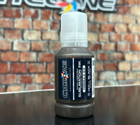 Cyclone 2.0 Sublimation Ink | BLACK 140ml Bottle for EPSON EcoTank Printers | Made in the USA