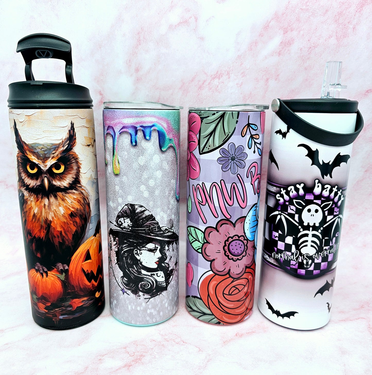 20oz Edgy Tumbler 2.0 Glossy | Flat Bottom with Silicone Inserts | Premium Sublimation Coating | Volume Pricing | Patent Pending