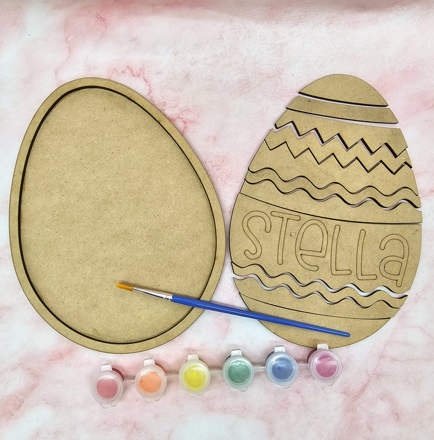 Easter Egg Paint-a-Puzzle | Personalized Kit | Wood | *Made to Order*