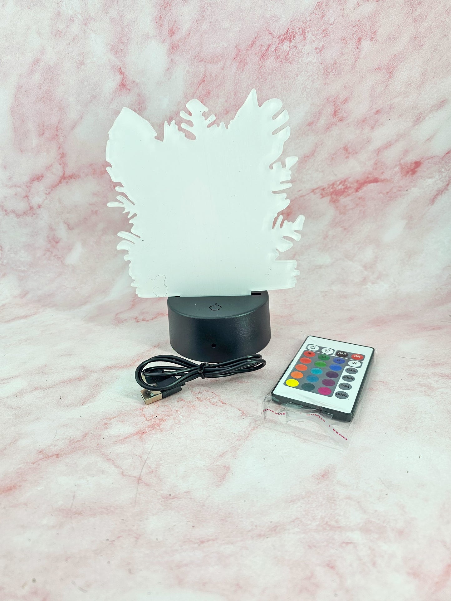 LED Light Stand with Jungle Shape Acrylic Insert | Sublimation | Interchangeable Design