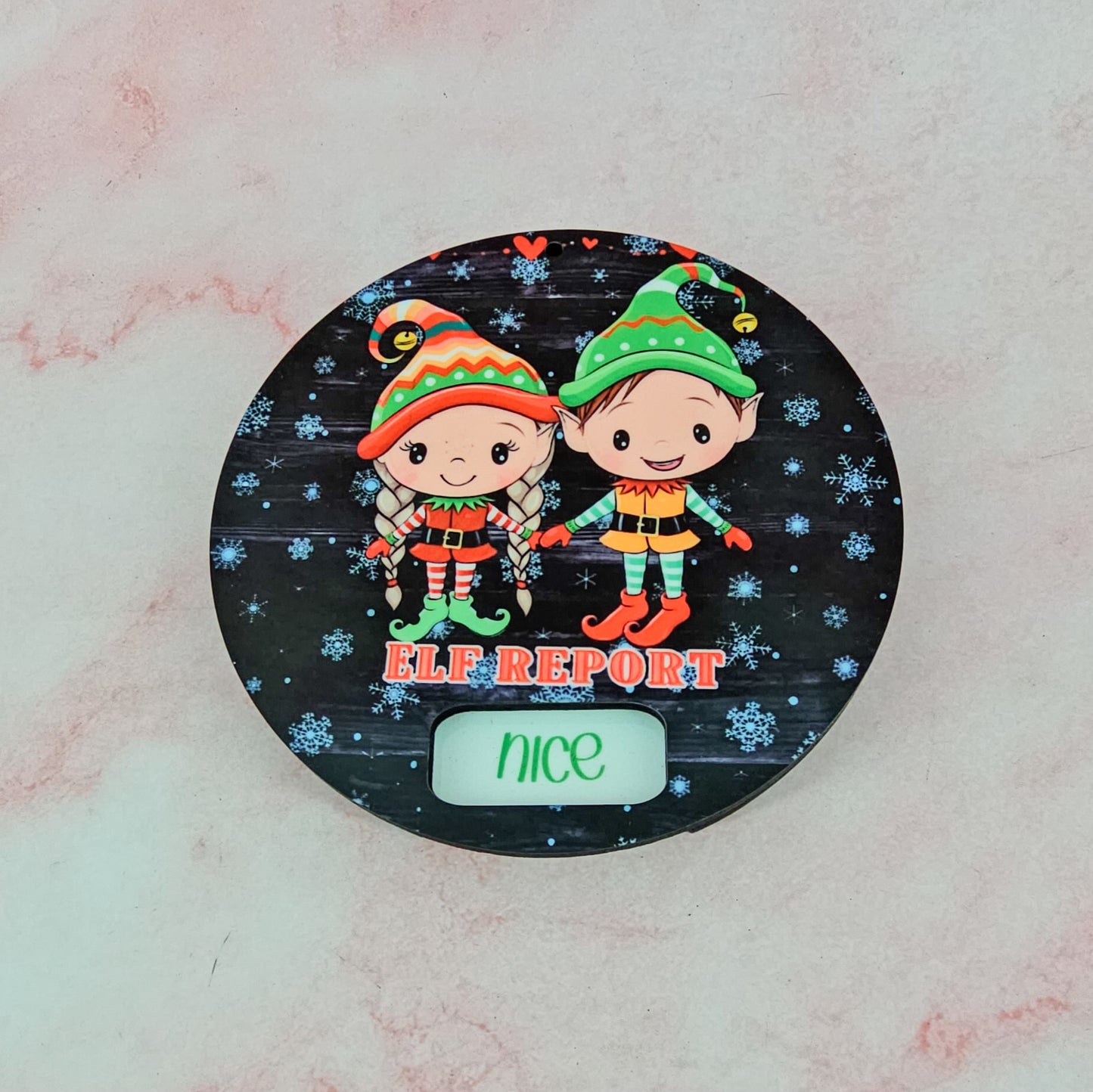 Elf Report Ornament Kit | Christmas Ornament | Triple Layer | Sublimation MDF *Made to Order*