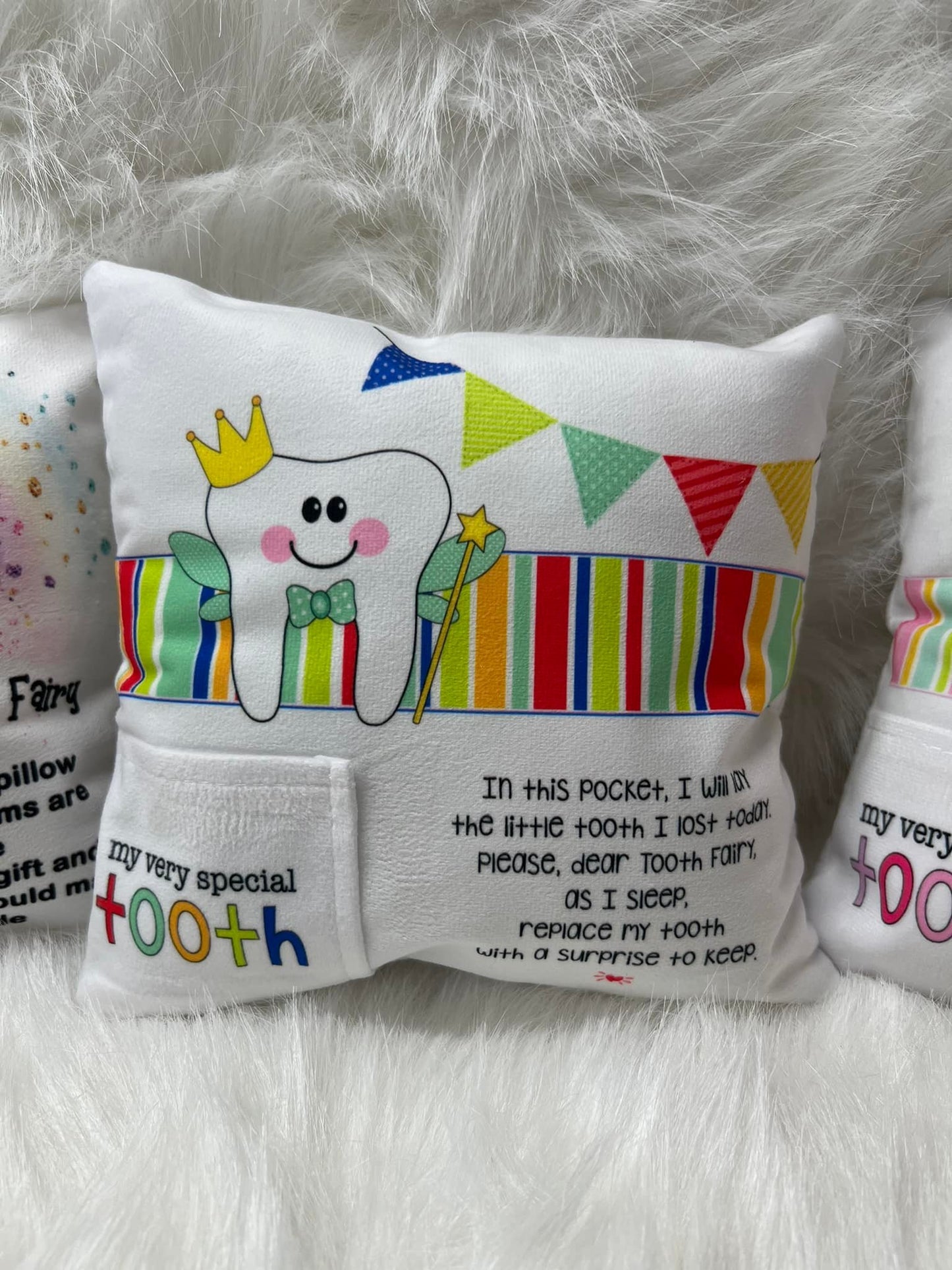 Fleece Mini Pocket Pillow Case | Toothfairy Pillow Case | 5 Pack | Sublimation