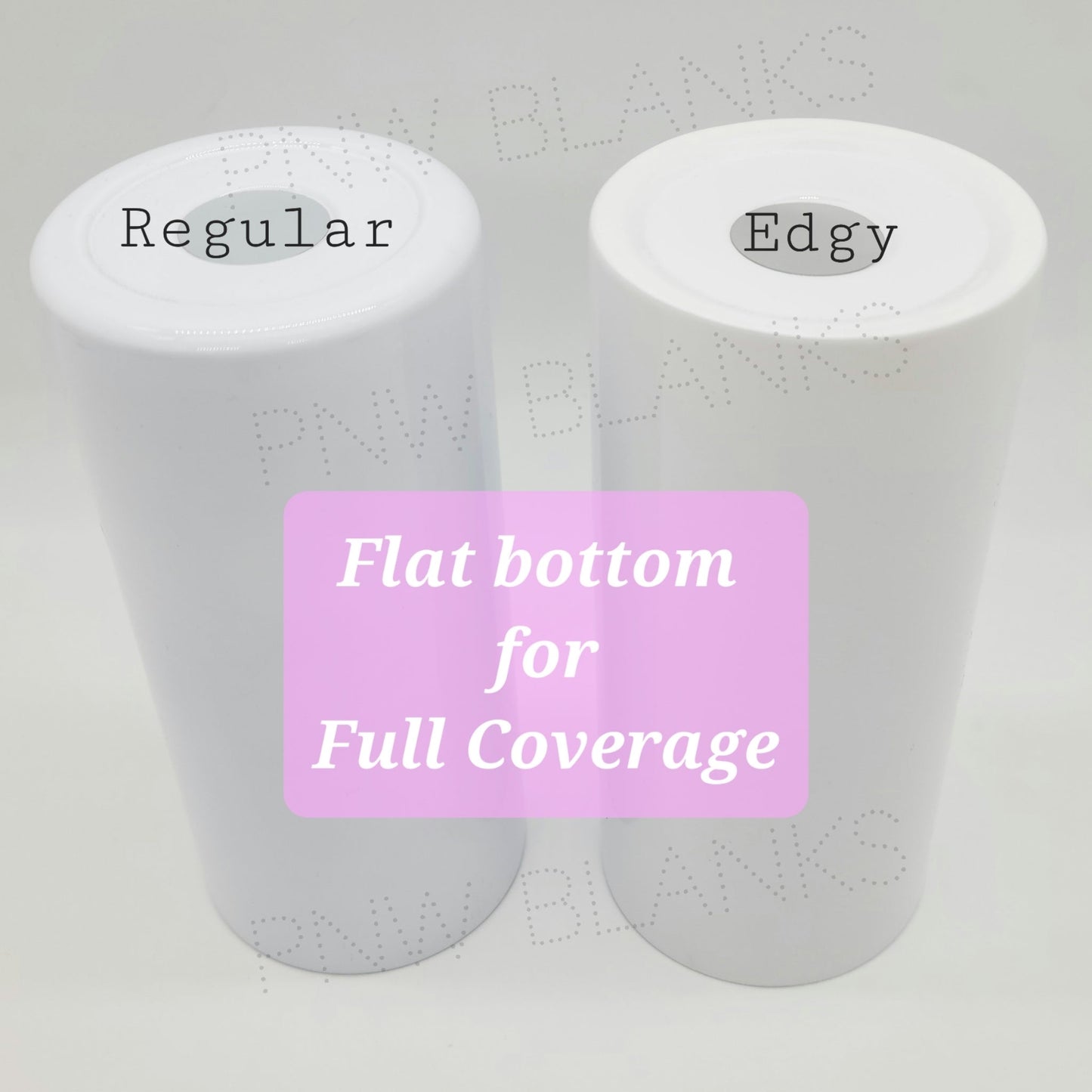 Dual Lid 15oz Edgy Tumbler | Flat Bottom Skinny | Kids Cup | Sublimation | Patent Pending