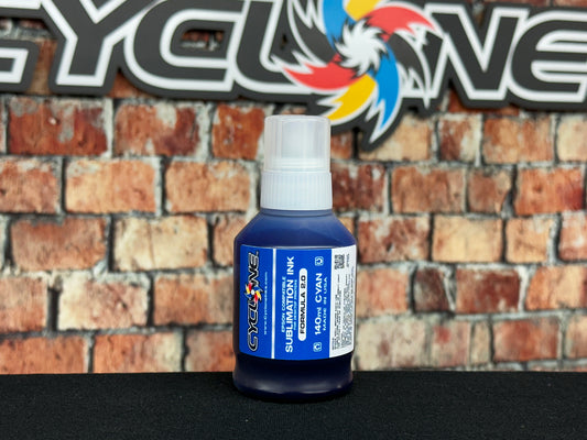 Cyclone 2.0 Sublimation Ink | CYAN 140ml Bottle for EPSON EcoTank Printers | Made in the USA