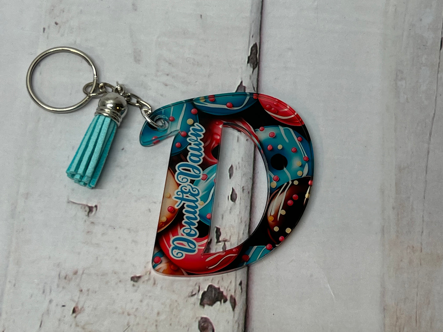 Alphabet Letter | Sublimation Acrylic Keychain | *Made to Order*