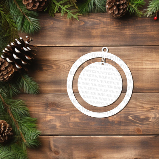 Dangle Ornament - Circle | Christmas Ornament | Sublimation MDF *Made to Order*