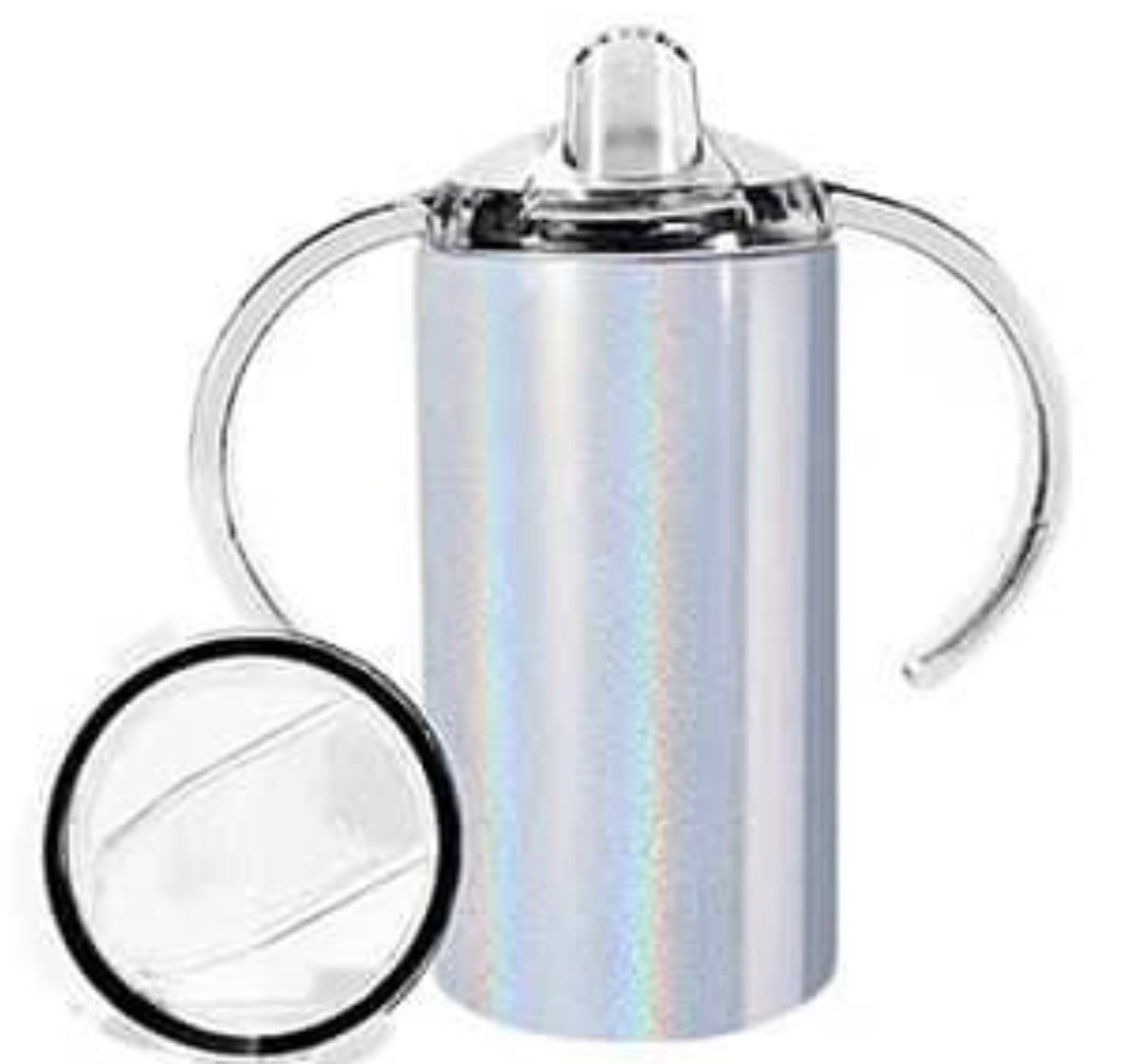 12oz Seamless Glossy and Shimmer Sippy Cup 2-in-1 | Sublimation