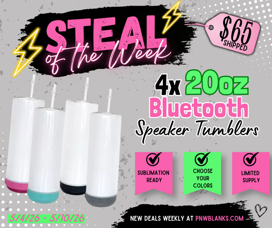 STEAL of the Week 5/4-5/10: 4x 20oz Bluetooth Speaker Tumblers