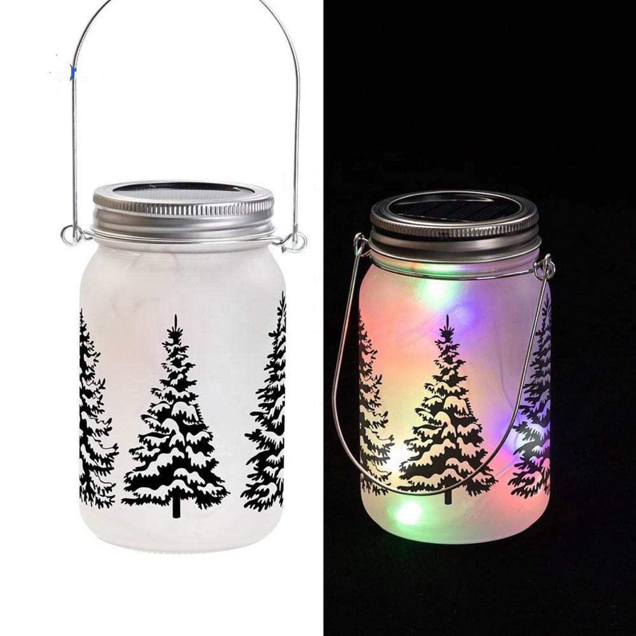 Frosted Gradient Glass Mason Jar Light w/ handle | Sublimation | Ships from TN